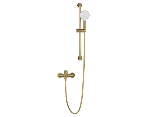 Смеситель для ванны с душевым гарнитуром WONZON & WOGHAND ALFA, Брашированное золото (WW-AE3205-BG)