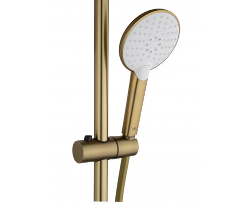 Смеситель для ванны с душевым гарнитуром WONZON & WOGHAND ALFA, Брашированное золото (WW-AE3205-BG)