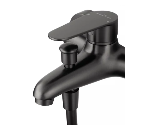 Смеситель для ванны с душевым гарнитуром WONZON & WOGHAND ALFA, Темный графит (WW-AE3201-BGG)