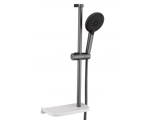 Смеситель для ванны с душевым гарнитуром WONZON & WOGHAND ALFA, Темный графит (WW-AE3201-BGG)