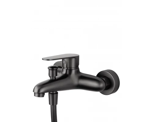 Смеситель для ванны с душевым гарнитуром WONZON & WOGHAND ALFA, Темный графит (WW-AE3205-BGG)