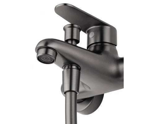 Смеситель для ванны с душевым гарнитуром WONZON & WOGHAND ALFA, Темный графит (WW-AE3205-BGG)