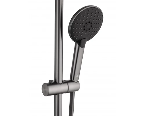 Смеситель для ванны с душевым гарнитуром WONZON & WOGHAND ALFA, Темный графит (WW-AE3205-BGG)