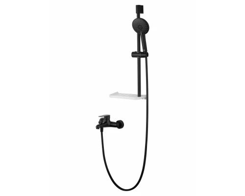 Смеситель для ванны с душевым гарнитуром WONZON & WOGHAND ALFA, Черный матовый (WW-AE3201-MB)