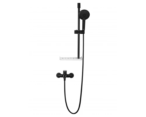 Смеситель для ванны с душевым гарнитуром WONZON & WOGHAND ALFA, Черный матовый (WW-AE3201-MB)