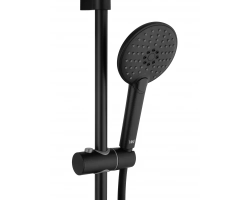 Смеситель для ванны с душевым гарнитуром WONZON & WOGHAND ALFA, Черный матовый (WW-AE3201-MB)