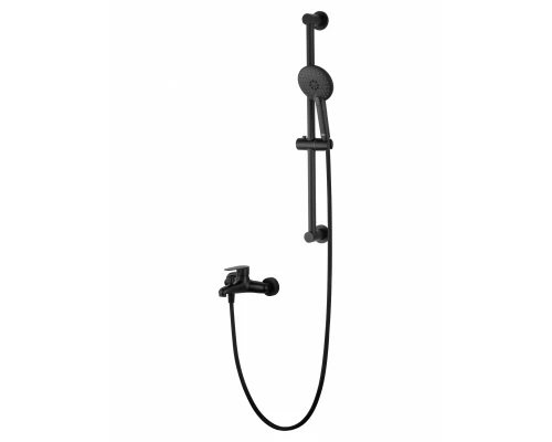 Смеситель для ванны с душевым гарнитуром WONZON & WOGHAND ALFA, Черный матовый (WW-AE3205-MB)