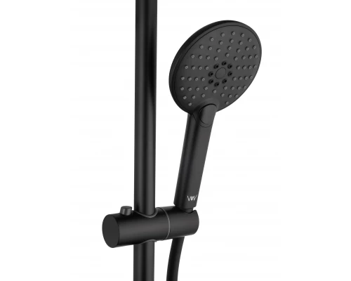 Смеситель для ванны с душевым гарнитуром WONZON & WOGHAND ALFA, Черный матовый (WW-AE3205-MB)
