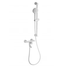 Смеситель для ванны с душевым гарнитуром WONZON & WOGHAND CLICK, Белый матовый (WW-FE05L222-MW)