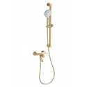 Смеситель для ванны с душевым гарнитуром WONZON & WOGHAND CLICK, Брашированное золото (WW-FE05L222-BG)