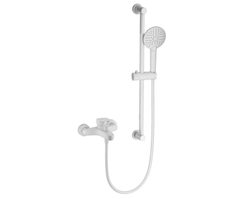 Смеситель для ванны с душевым гарнитуром WONZON & WOGHAND, Белый матовый (WW-C2501-MW)