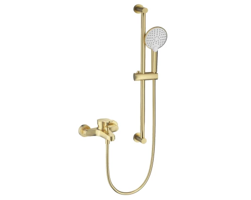 Смеситель для ванны с душевым гарнитуром WONZON & WOGHAND, Брашированное золото (WW-C2501-BG)
