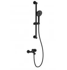 Смеситель для ванны с душевым гарнитуром WONZON & WOGHAND, Черный матовый (WW-4560-MB)