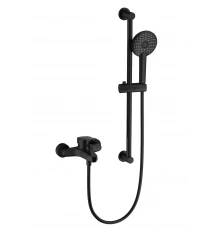 Смеситель для ванны с душевым гарнитуром WONZON & WOGHAND, Черный матовый (WW-C2501-MB)