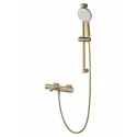 Смеситель для ванны с душевым гарнитуром и термостатом WONZON & WOGHAND SOLID, Брашированное золото (WW-C2011-A-BG)