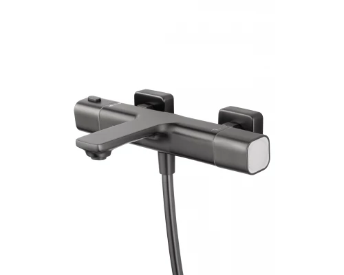 Смеситель для ванны с душевым гарнитуром и термостатом WONZON & WOGHAND SOLID, Темный графит (WW-C2011-A-BGG)