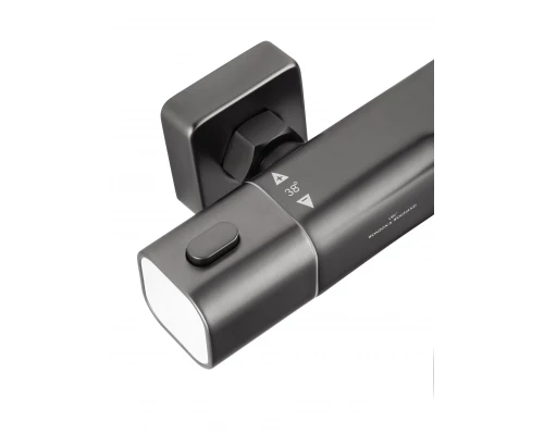 Смеситель для ванны с душевым гарнитуром и термостатом WONZON & WOGHAND SOLID, Темный графит (WW-C2011-A-BGG)