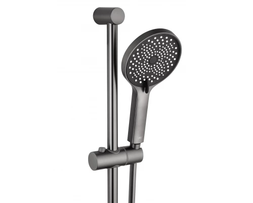 Смеситель для ванны с душевым гарнитуром и термостатом WONZON & WOGHAND SOLID, Темный графит (WW-C2011-A-BGG)