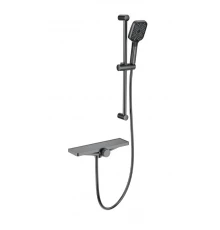 Смеситель для ванны с душем WONZON & WOGHAND Onix, Темный графит (WW-B2551-A-BGG)