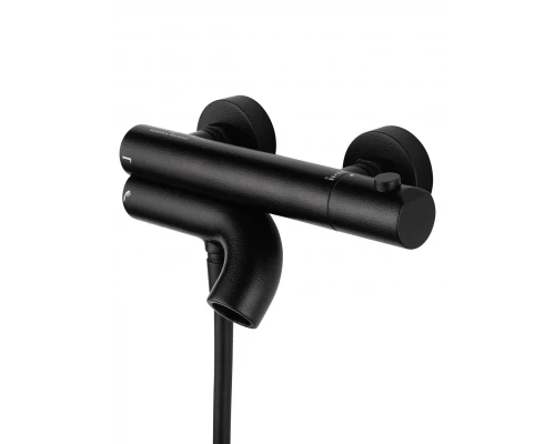 Смеситель для ванны с душевым гарнитуром и термостатом WONZON & WOGHAND LOOP, Черный матовый (WW-311-00-508)