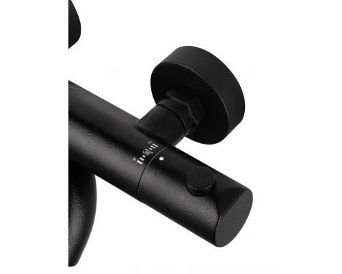 Смеситель для ванны с душевым гарнитуром и термостатом WONZON & WOGHAND LOOP, Черный матовый (WW-311-00-508)