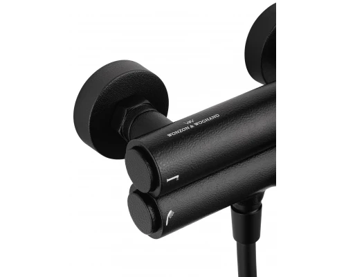 Смеситель для ванны с душевым гарнитуром и термостатом WONZON & WOGHAND LOOP, Черный матовый (WW-311-00-508)