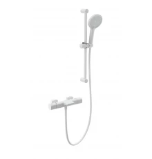 Смеситель для ванны с душевым гарнитуром и термостатом WONZON & WOGHAND Plate, Белый матовый (WW-C2017-A-MW)