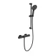Смеситель для ванны с душевым гарнитуром и термостатом WONZON & WOGHAND Plate, Черный матовый (WW-C2017-A-MB)