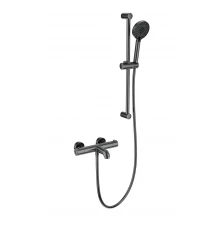 Смеситель для ванны с душевым гарнитуром и термостатом WONZON & WOGHAND, Темный графит (WW-C2006-A-BGG)