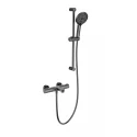 Смеситель для ванны с душевым гарнитуром и термостатом WONZON & WOGHAND, Темный графит (WW-C2018-A-BGG)