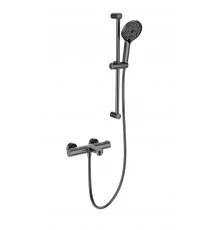 Смеситель для ванны с душевым гарнитуром и термостатом WONZON & WOGHAND, Темный графит (WW-C2018-A-BGG)