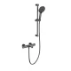 Смеситель для ванны с душевым гарнитуром и термостатом WONZON & WOGHAND, Темный графит (WW-C2018-A-BGG)
