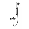 Смеситель для ванны с душевым гарнитуром и термостатом WONZON & WOGHAND, Черный матовый (WW-C2006-A-MB)