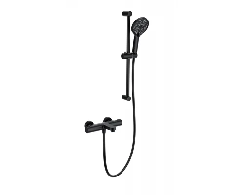 Смеситель для ванны с душевым гарнитуром и термостатом WONZON & WOGHAND, Черный матовый (WW-C2018-A-MB)