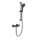 Смеситель для ванны с душевым гарнитуром и термостатом WONZON & WOGHAND, Черный матовый (WW-C2018-A-MB)