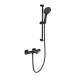 Смеситель для ванны с душевым гарнитуром и термостатом WONZON & WOGHAND, Черный матовый (WW-C2021-A-MB)