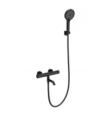 Смеситель для ванны с душем и термостатом WONZON & WOGHAND INN 1, Черный матовый (WW-B3013-A1-MB)
