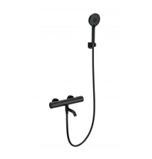 Смеситель для ванны с душем и термостатом WONZON & WOGHAND INN 2, Черный матовый (WW-A2006-A1-MB)