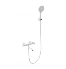 Смеситель для ванны с душем и термостатом WONZON & WOGHAND INN 3, Белый матовый (WW-B2065-A1-MW)