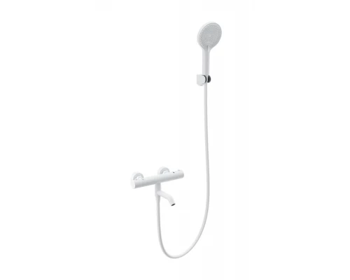 Смеситель для ванны с душем и термостатом WONZON & WOGHAND INN 3, Белый матовый (WW-B2065-A1-MW)