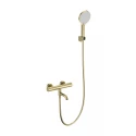 Смеситель для ванны с душем и термостатом WONZON & WOGHAND INN 3, Брашированное золото (WW-B2065-A1-BG)