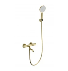 Смеситель для ванны с душем и термостатом WONZON & WOGHAND INN 3, Брашированное золото (WW-B2065-A1-BG)