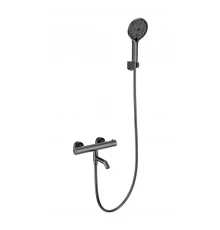 Смеситель для ванны с душем и термостатом WONZON & WOGHAND INN 3, Темный графит (WW-B2065-A1-BGG)