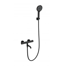 Смеситель для ванны с душем и термостатом WONZON & WOGHAND INN 3, Черный матовый (WW-B2065-A1-MB)