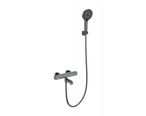 Смеситель для ванны с душем и термостатом WONZON & WOGHAND STAY 2, Темный графит (WW-B2016-A1-BGG)
