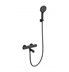 Смеситель для ванны с душем и термостатом WONZON & WOGHAND STAY 2, Черный матовый (WW-B2016-A1-MB)