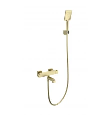 Смеситель для ванны с душем и термостатом WONZON & WOGHAND STAY 3, Брашированное золото (WW-B2026-A1-BG)