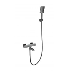 Смеситель для ванны с душем и термостатом WONZON & WOGHAND STAY 3, Темный графит (WW-B2026-A1-BGG)
