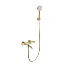 Смеситель для ванны с душем и термостатом WONZON & WOGHAND, Брашированное золото (WW-B3029-A1-BG)