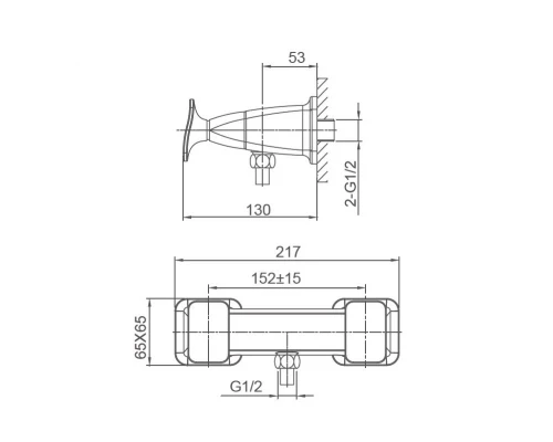 Смеситель для душа WONZON & WOGHAND SHAKESPEARE, Темное золото (WW-654101-DG)